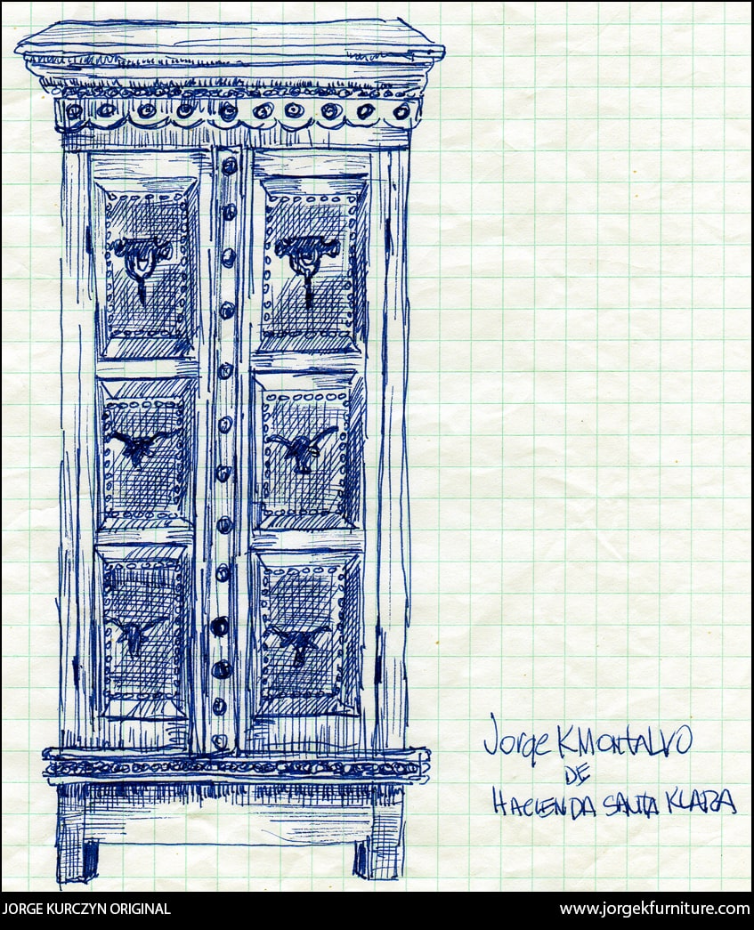 Original Design - Jorge Kurczyn - Handcarved Armoire