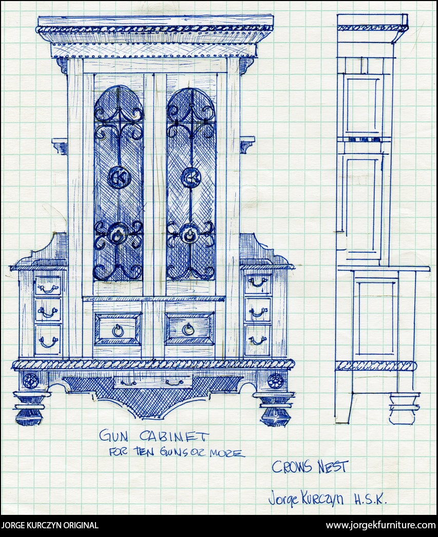 Original Design - Jorge Kurczyn - Handcrafted Gun Cabinet